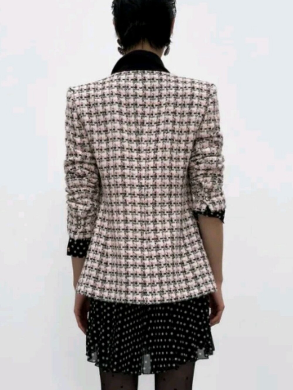 ZARA | $119 Tweed Houndstooth Blazer - Picture 4 of 8